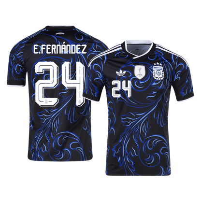 E. FERNANDEZ #24 Heren Argentinië uitshirt WK Voetbal 2026