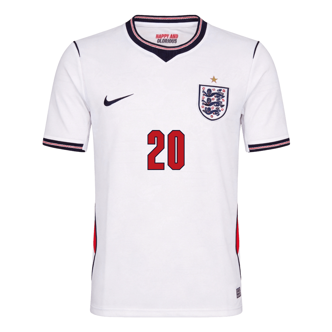 PALMER #20 Heren Engeland Thuis Voetbalshirt WK Voetbal 2026 - achterkant