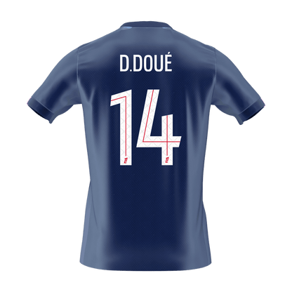D.DOUé #14 Heren PSG Thuis Voetbalshirt 2025/26 [PREMIUM] - extra
