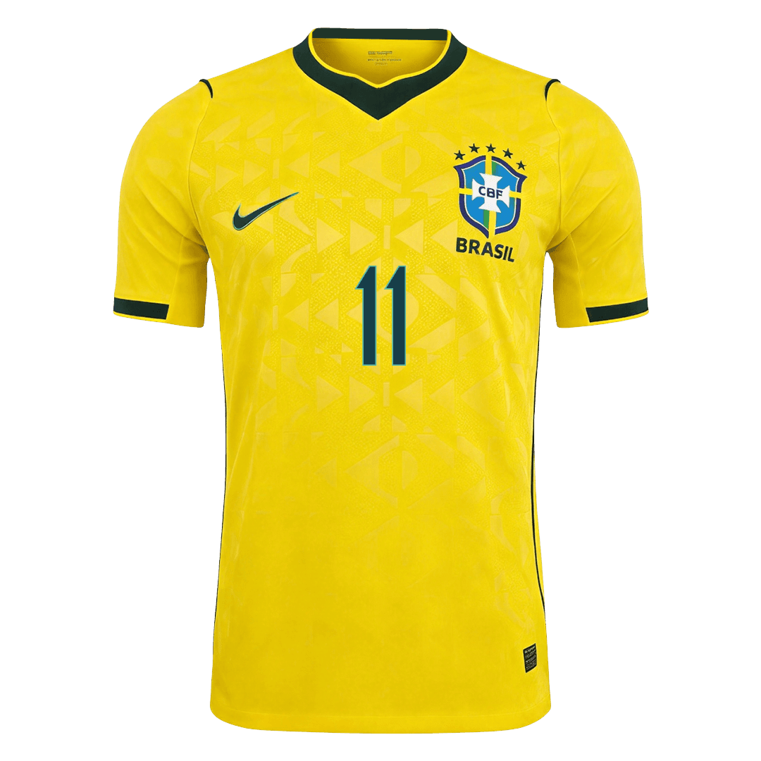 RAPHINHA #11 Brazilië Spelersversie thuisshirt WK Voetbal 2026 - slim fit