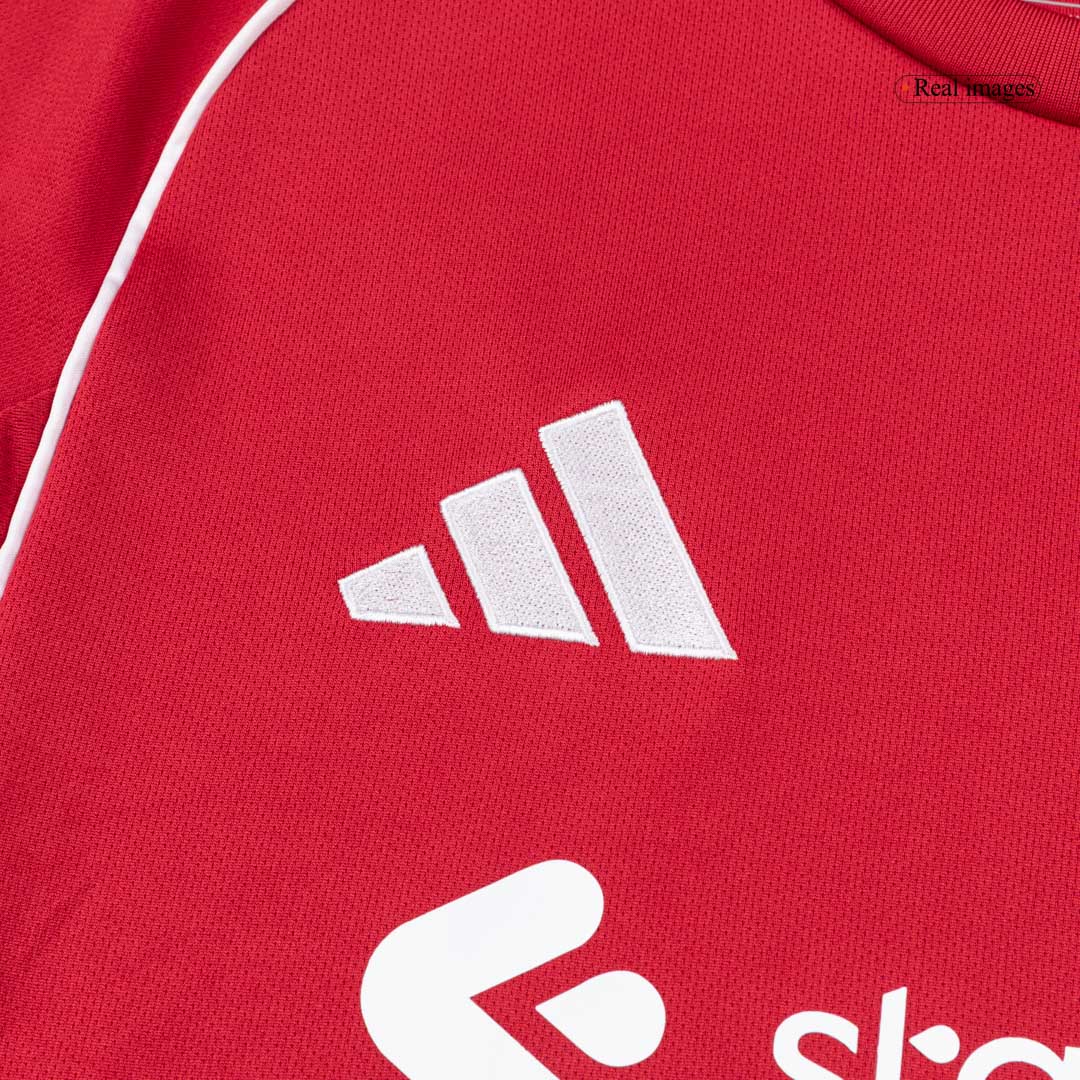 Heren Liverpool Thuis Lange Mouwen Voetbalshirt 2025/26 - close-up