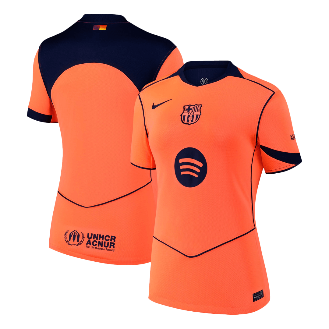 Dames Barcelona Uit Voetbalshirt 2025/26 - detail