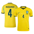 MARQUINHOS #4 Brazilië Spelersversie thuisshirt WK Voetbal 2026 - slim fit