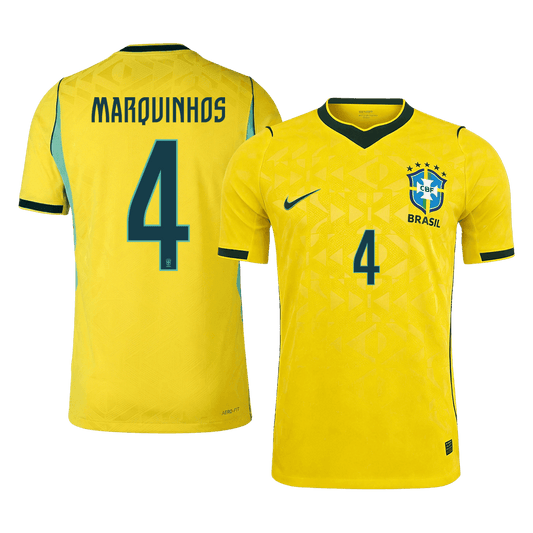 MARQUINHOS #4 Brazilië Spelersversie thuisshirt WK Voetbal 2026 - slim fit
