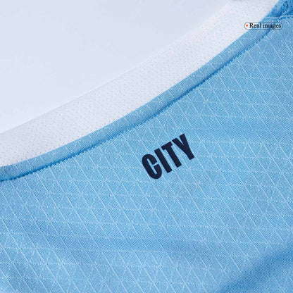 DE BRUYNE #17 Manchester City Thuis Spelersversie Voetbalshirt 2025/26 - Slim Fit - close-up
