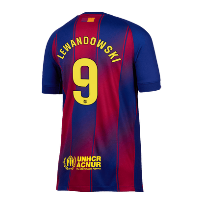 LEWANDOWSKI #9 Heren Barcelona Thuis Voetbalshirt 2025/26 [PREMIUM] - zijkant