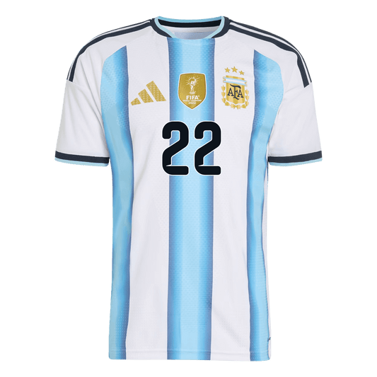 L.MARTÍNEZ #22 Argentinië Thuis Spelersversie Voetbalshirt 2026 - Slim Fit