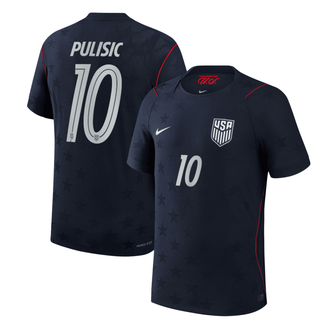 PULISIC #10 Verenigde Staten Uit Spelersversie Voetbalshirt WK Voetbal 2026 - Slim Fit - achterkant