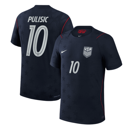 PULISIC #10 Verenigde Staten Uit Spelersversie Voetbalshirt WK Voetbal 2026 - Slim Fit - achterkant