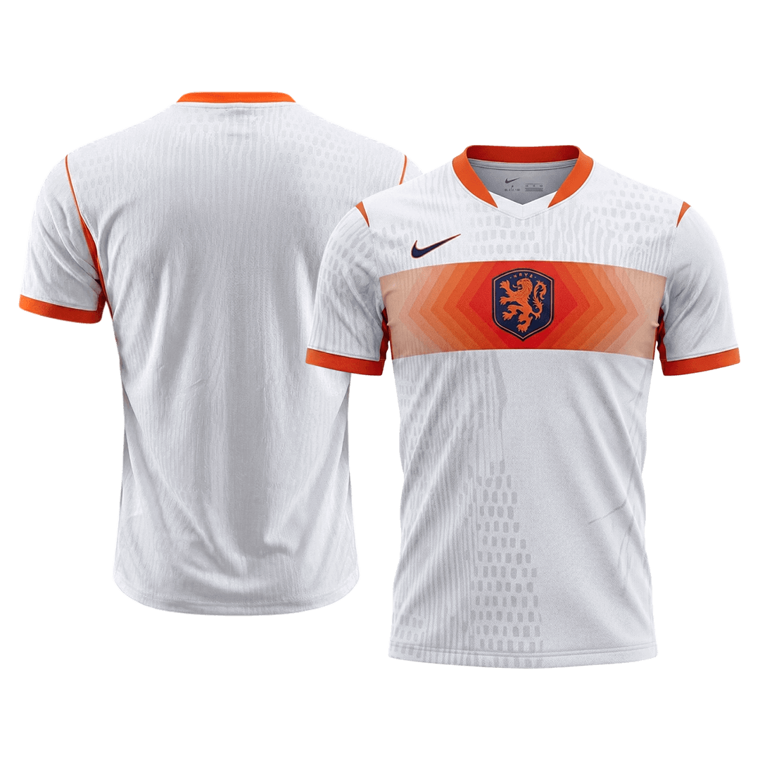 Nederland Uit Spelersversie Voetbalshirt WK Voetbal 2026 - Slim Fit - zijkant
