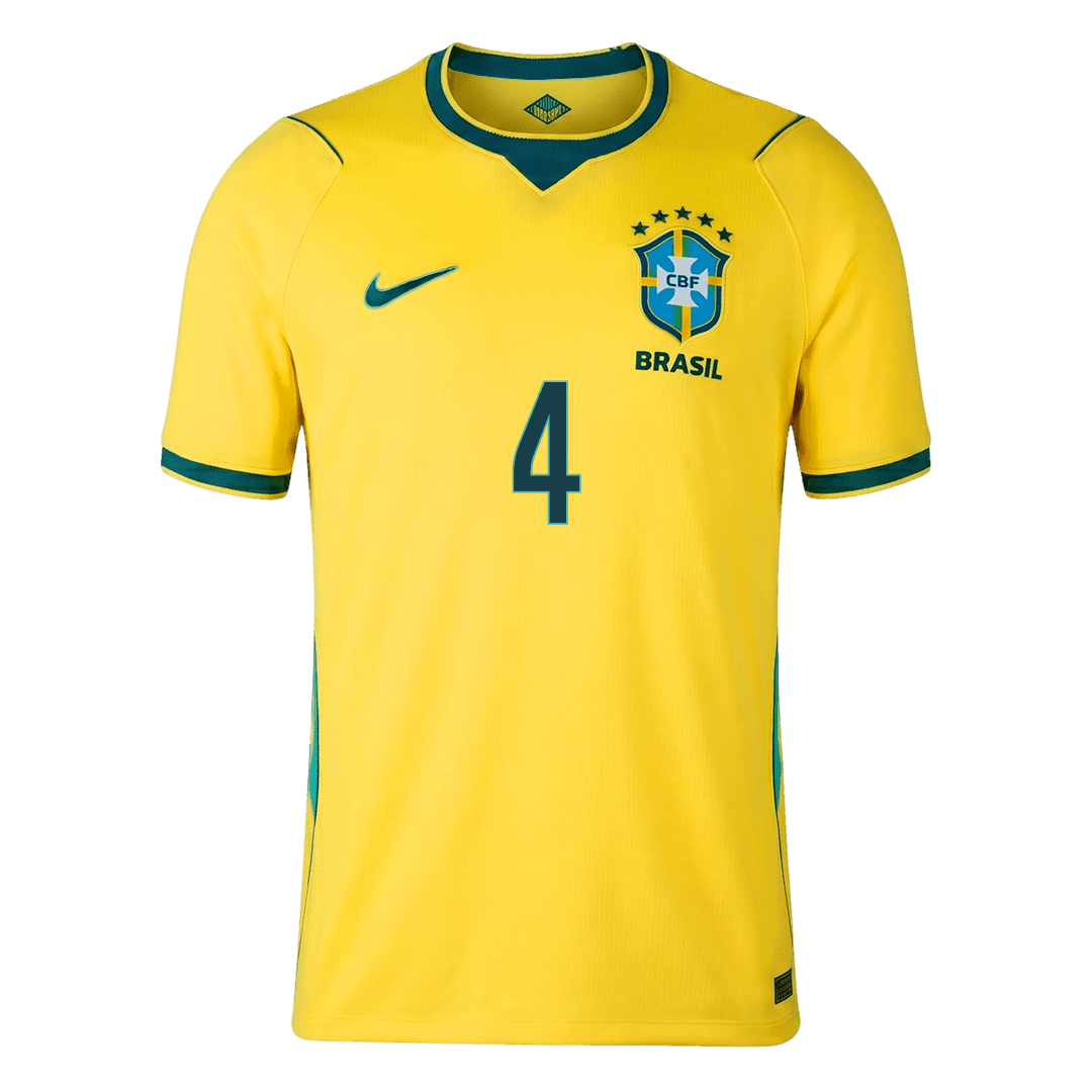 MARQUINHOS #4 Heren Brazilië thuisshirt WK Voetbal 2026