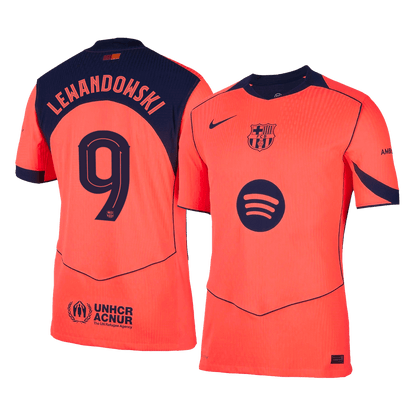 LEWANDOWSKI #9 Barcelona Derde Spelersversie Voetbalshirt 2025/26 - UCL - Slim Fit