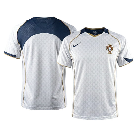 Retro Portugal Uit Voetbalshirt 2004 - detail
