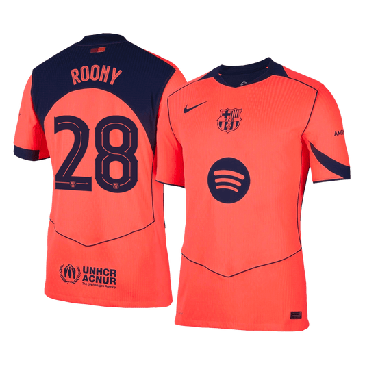 ROONY #28 Barcelona Derde Spelersversie Voetbalshirt 2025/26 - Slim Fit