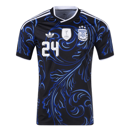 E. FERNANDEZ #24 Heren Argentinië uitshirt WK Voetbal 2026