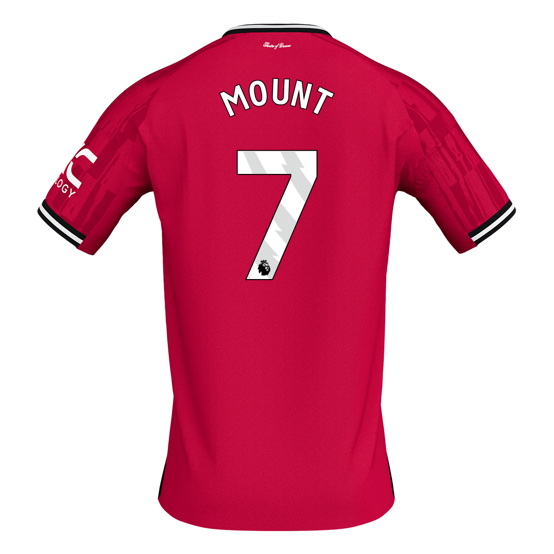 MOUNT #7 Heren Manchester United Thuis Voetbalshirt 2025/26 [PREMIUM] - achterkant