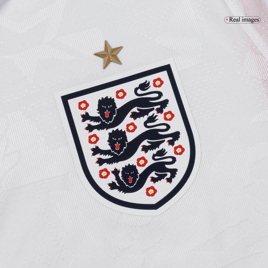 RICE #4 Engeland Thuis Spelersversie Voetbalshirt WK Voetbal 2026 - Slim Fit - close-up