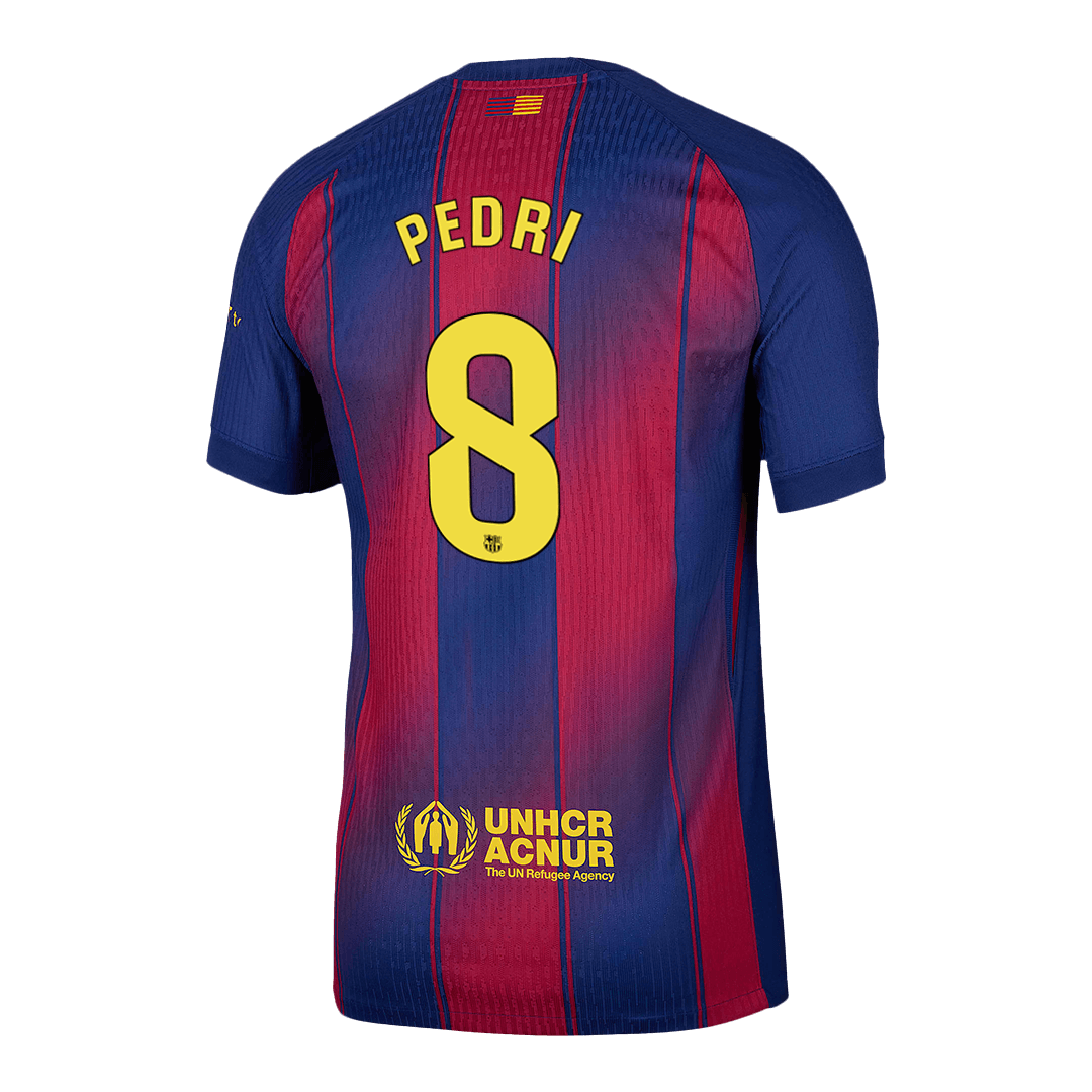 PEDRI #8 Barcelona Thuis Spelersversie Voetbalshirt 2025/26 - Slim Fit - extra