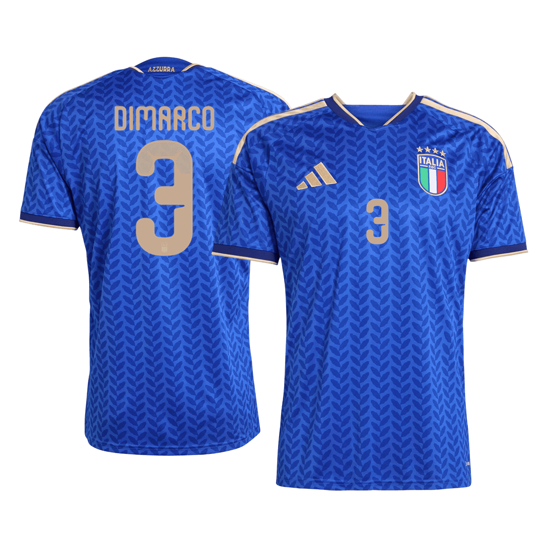 DIMARCO #3 Heren Italië Thuis Voetbalshirt WK Voetbal 2026 - detail
