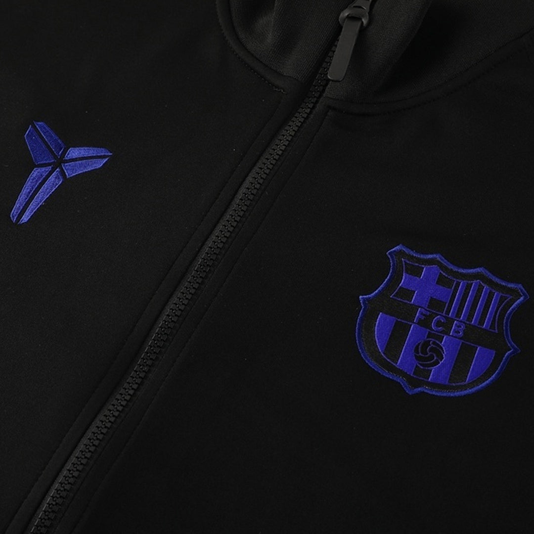 Barcelona Trainingsjack 2025/26 Black&Purple - close-up