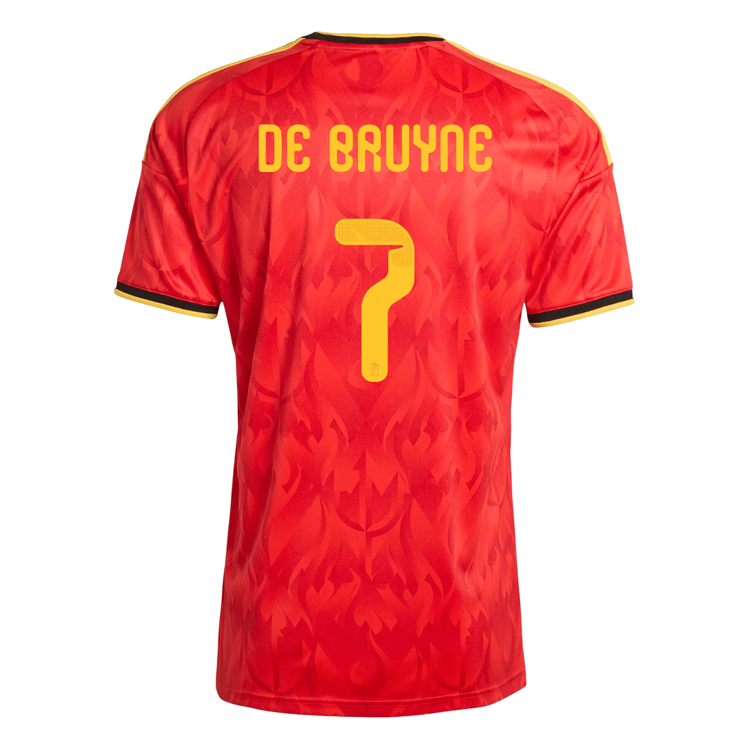 DE BRUYNE #7 Heren België Thuis Voetbalshirt WK Voetbal 2026 - detail