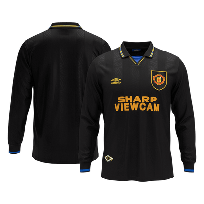 Retro Manchester United Uit Lange Mouwen Voetbalshirt 1993/94 - achterkant