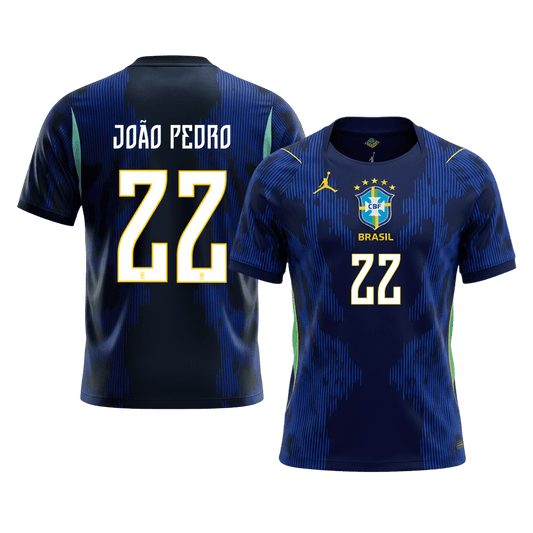 JOÃO PEDRO #22 Heren Brazilië uitshirt WK Voetbal 2026