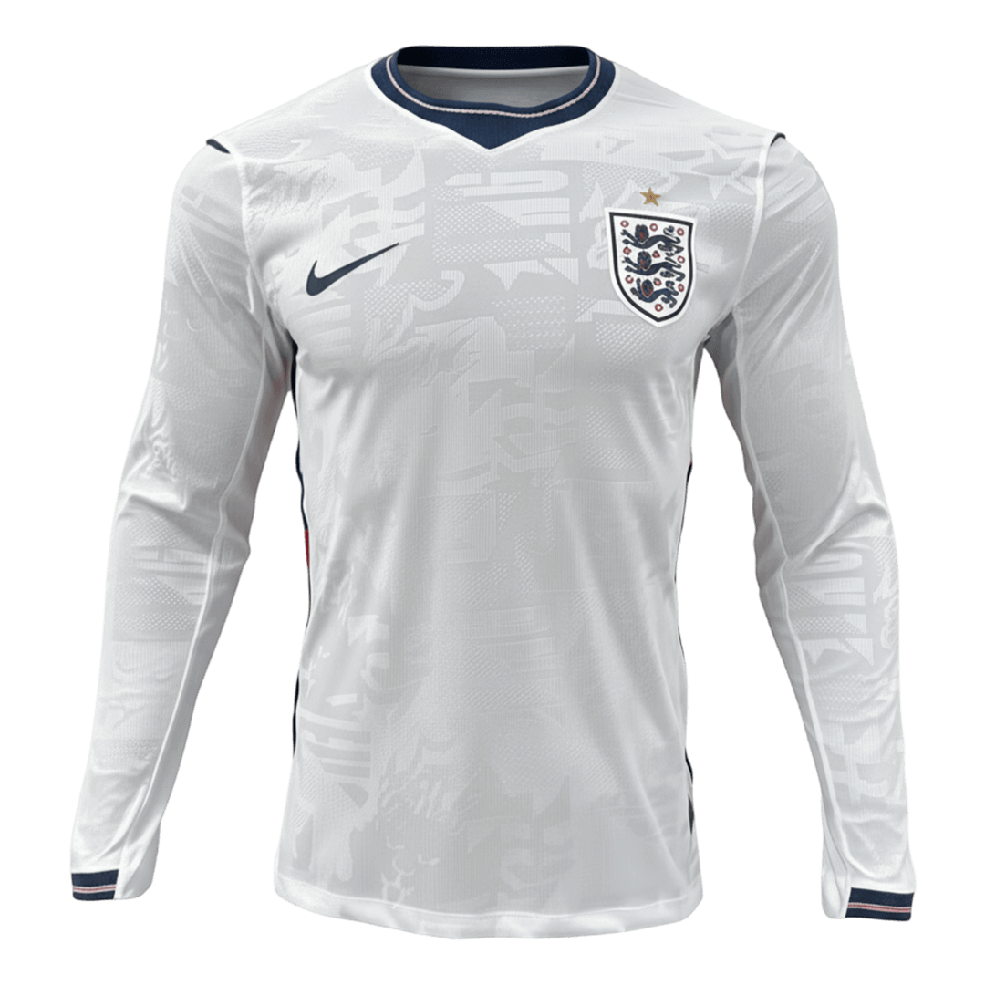 Engeland Thuis Spelersversie Lange Mouwen Voetbalshirt 2026 - Slim Fit