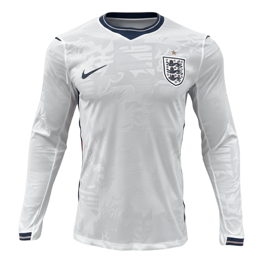 Engeland Thuis Spelersversie Lange Mouwen Voetbalshirt 2026 - Slim Fit