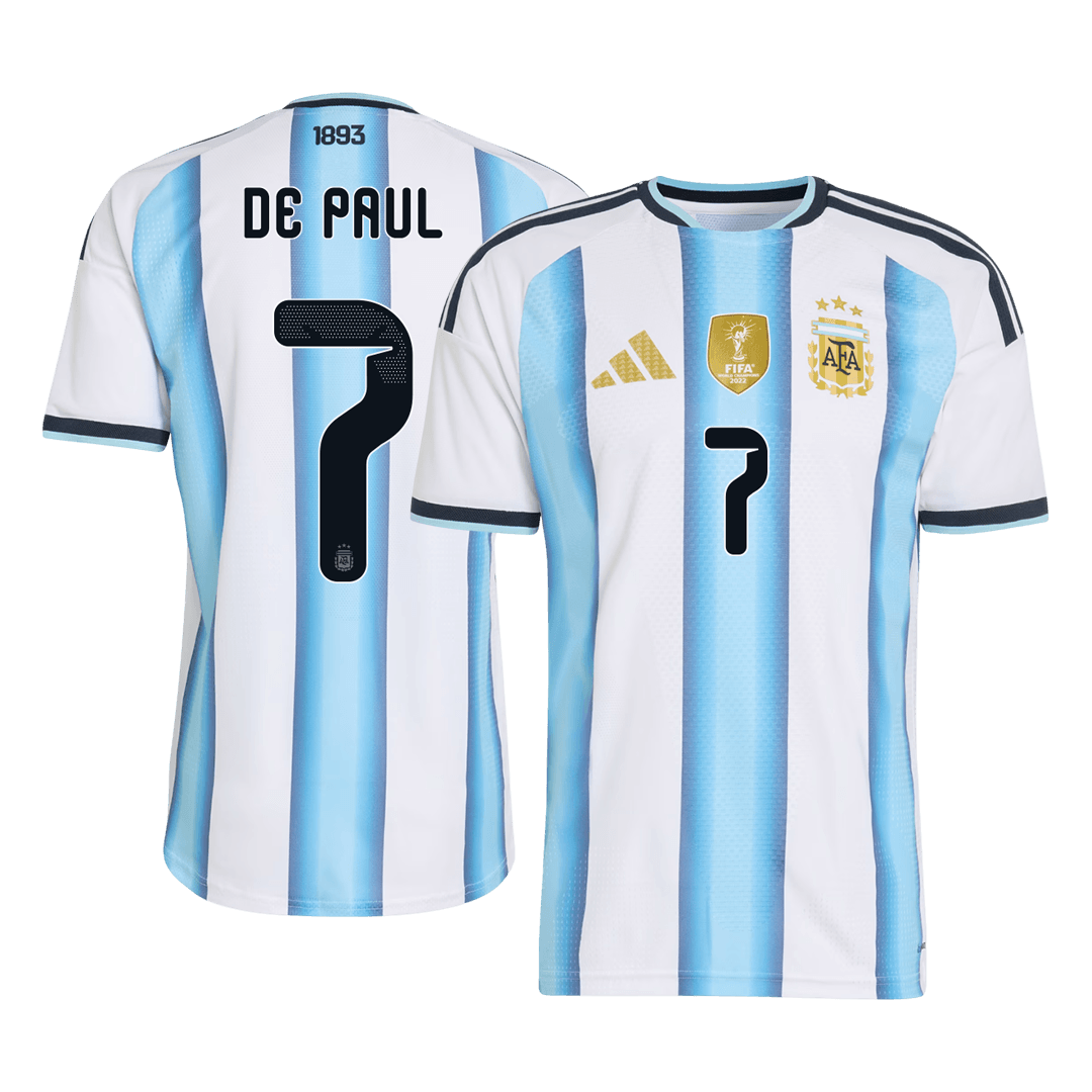 DE PAUL #7 Argentinië Spelersversie thuisshirt WK Voetbal 2026 - slim fit