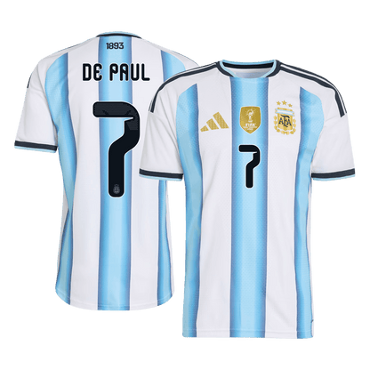 DE PAUL #7 Argentinië Spelersversie thuisshirt WK Voetbal 2026 - slim fit