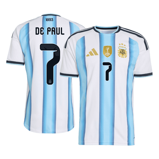 DE PAUL #7 Argentinië Spelersversie thuisshirt WK Voetbal 2026 - slim fit