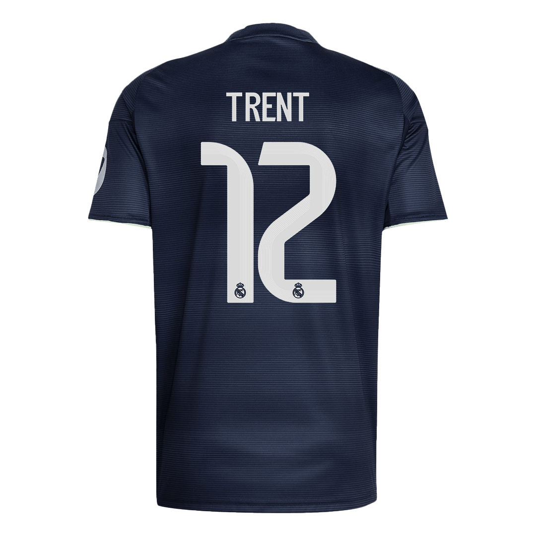 TRENT #12 Heren Real Madrid Uit Voetbalshirt 2025/26 - close-up