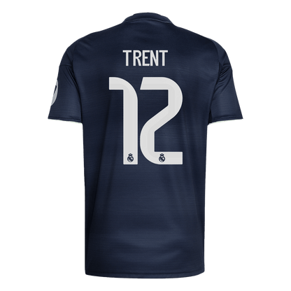 TRENT #12 Heren Real Madrid Uit Voetbalshirt 2025/26 - close-up