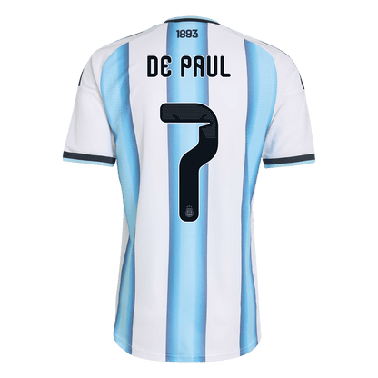 DE PAUL #7 Argentinië Spelersversie thuisshirt WK Voetbal 2026 - slim fit