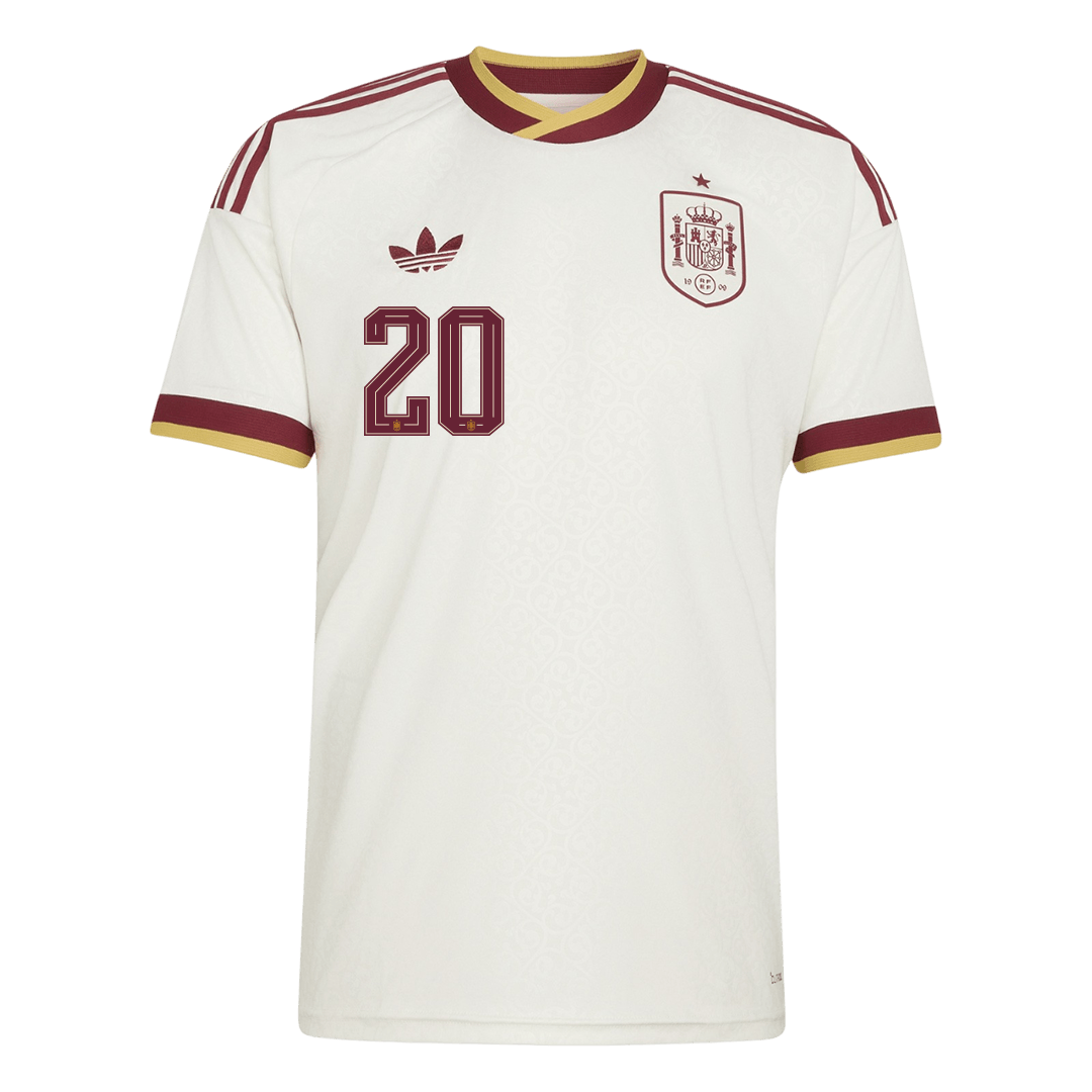 PEDRI #20 Heren Spanje uitshirt WK Voetbal 2026