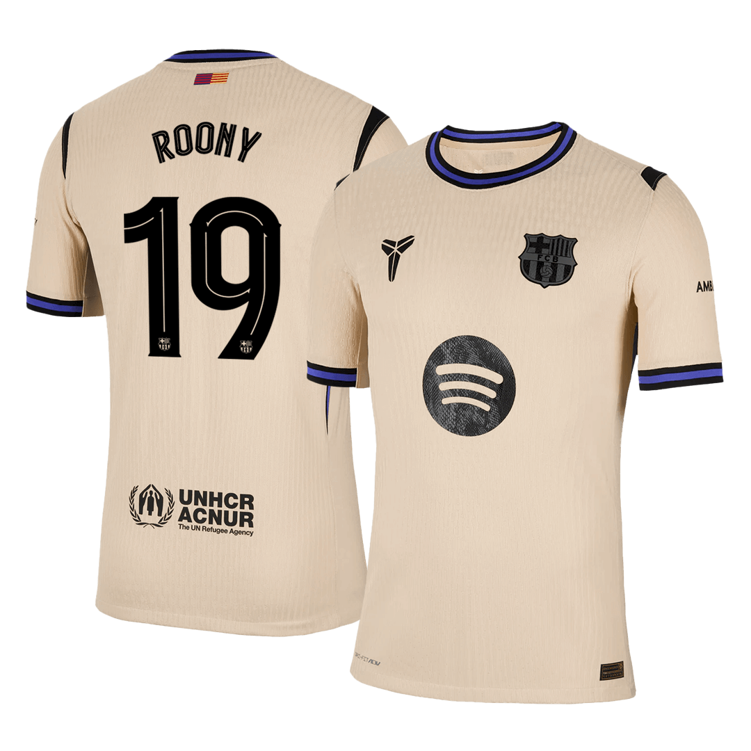 ROONY #19 Barcelona Uit Spelersversie Voetbalshirt 2025/26 - UCL - Slim Fit