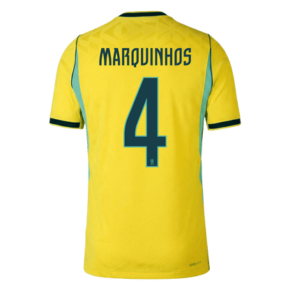 MARQUINHOS #4 Brazilië Spelersversie thuisshirt WK Voetbal 2026 - slim fit
