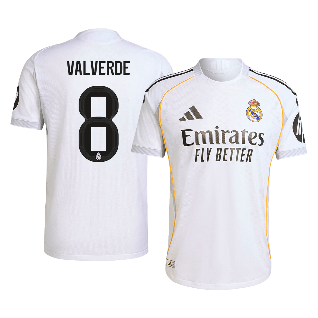 VALVERDE #8 Real Madrid Thuis Spelersversie Voetbalshirt 2025/26 - Slim Fit