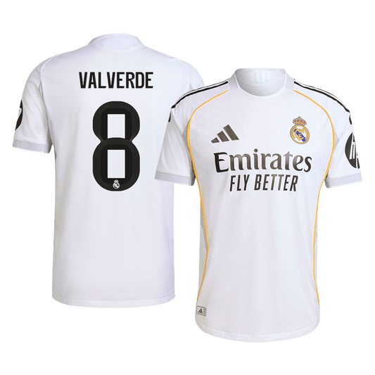 VALVERDE #8 Real Madrid Thuis Spelersversie Voetbalshirt 2025/26 - Slim Fit