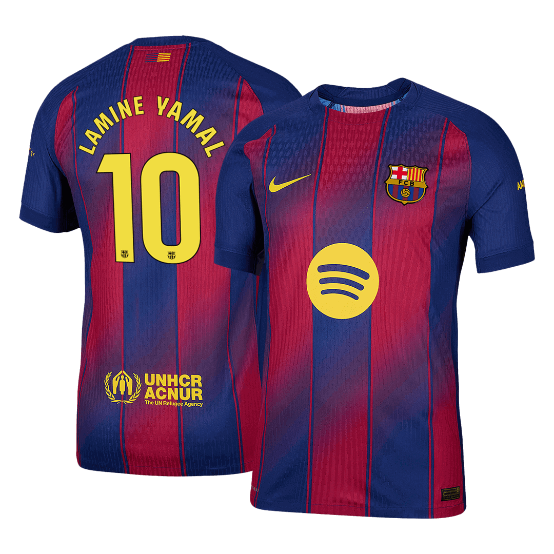 LAMINE YAMAL #10 Barcelona Thuis Spelersversie Voetbalshirt 2025/26 - Slim Fit