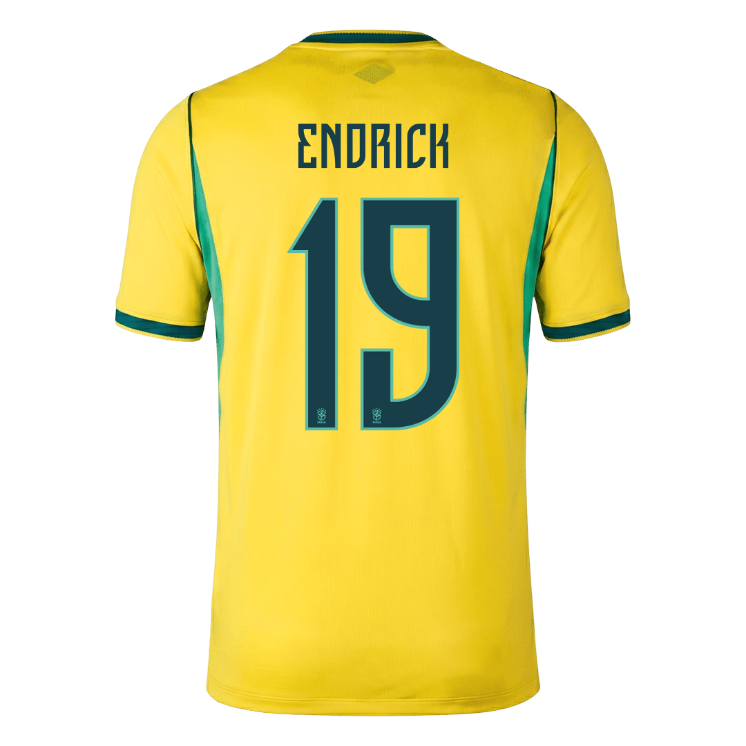 ENDRICK #19 Heren Brazilië thuisshirt WK Voetbal 2026
