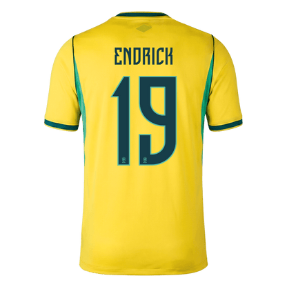 ENDRICK #19 Heren Brazilië thuisshirt WK Voetbal 2026