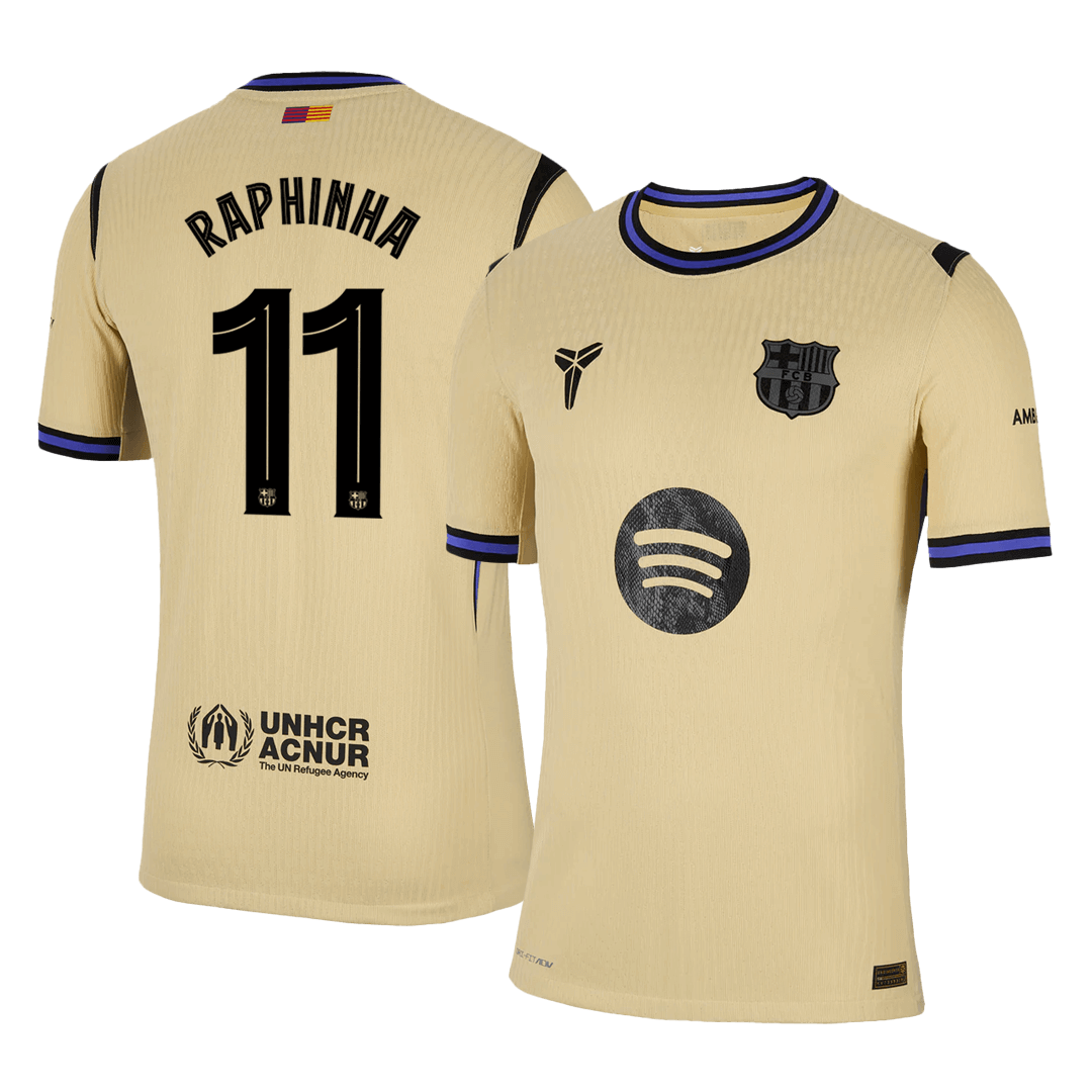 RAPHINHA #11 Barcelona Uit Spelersversie Voetbalshirt 2025/26 - UCL - Slim Fit