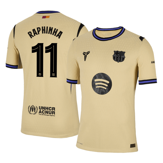 RAPHINHA #11 Barcelona Uit Spelersversie Voetbalshirt 2025/26 - UCL - Slim Fit