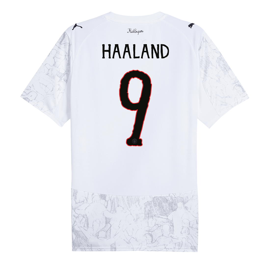 HAALAND #9 Heren Manchester City KidSuper Voetbalshirt 2025/26 - Club World Cup - close-up