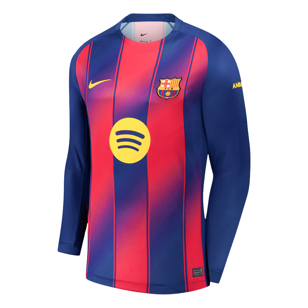 Heren Barcelona Thuis Lange Mouwen Voetbalshirt 2025/26