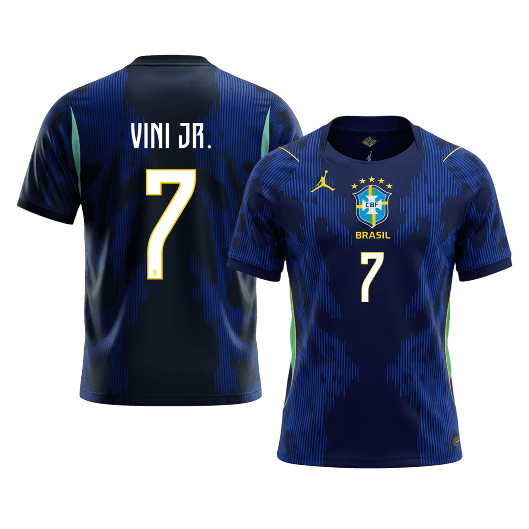 VINI JR. #7 Heren Brazilië Uit Voetbalshirt WK Voetbal 2026 - voorkant