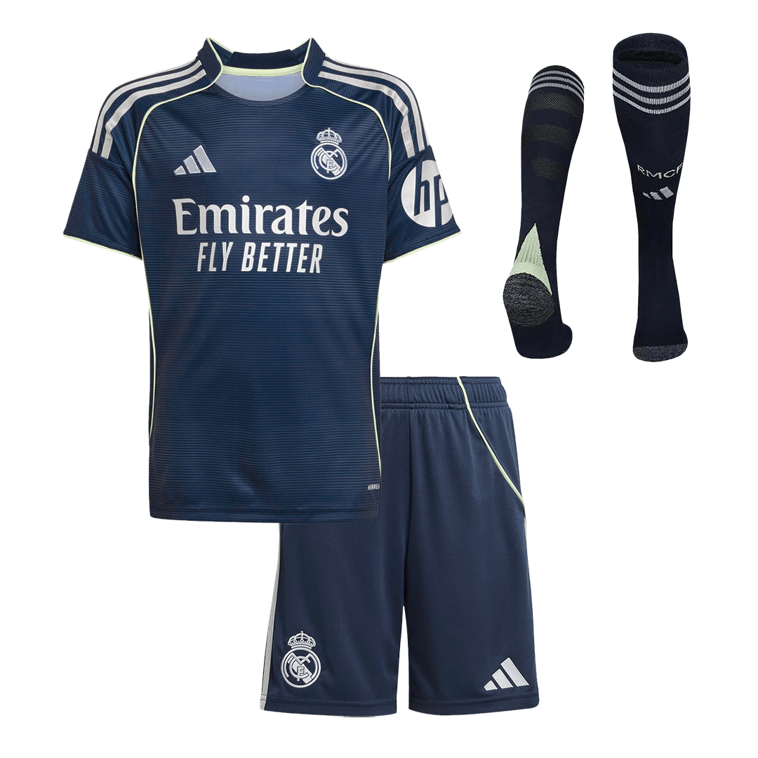 Kinder Real Madrid Uit Tenue 2025/26 football shirt
