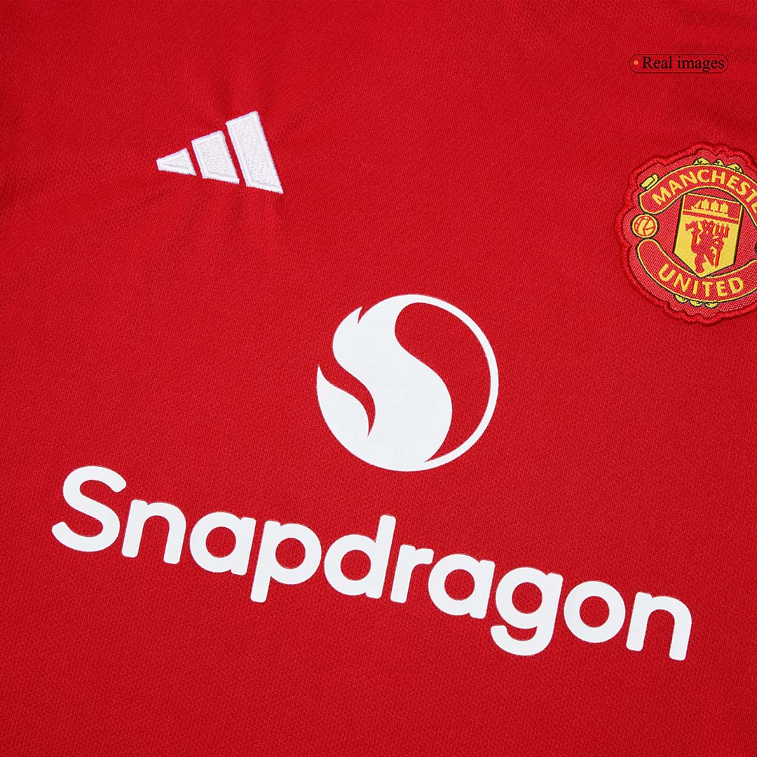 Kinder Manchester United Thuis Tenue 2025/26 - zijkant
